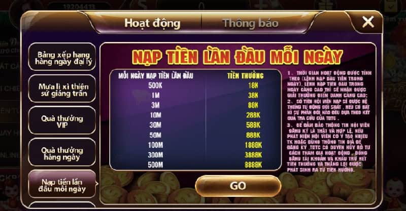 Khuyến mãi TDTC lì xì mưa thiên sứ giáng trần